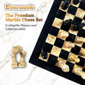 Black & Cream Marble Chess Set
