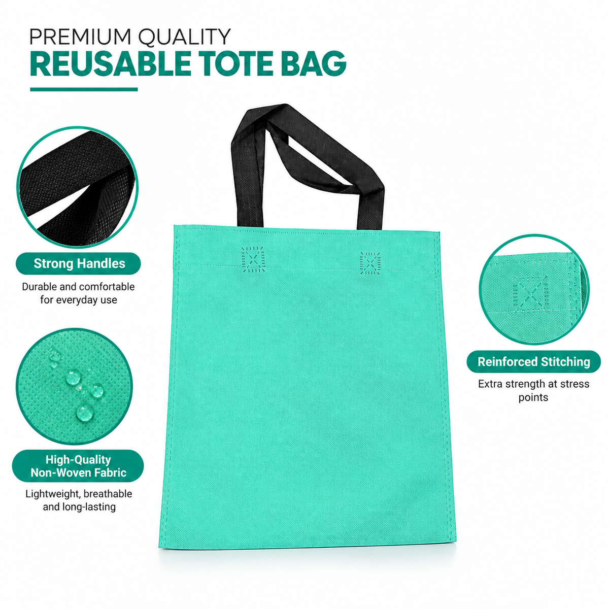 Slim Flat-Style Reusable Tote Bag