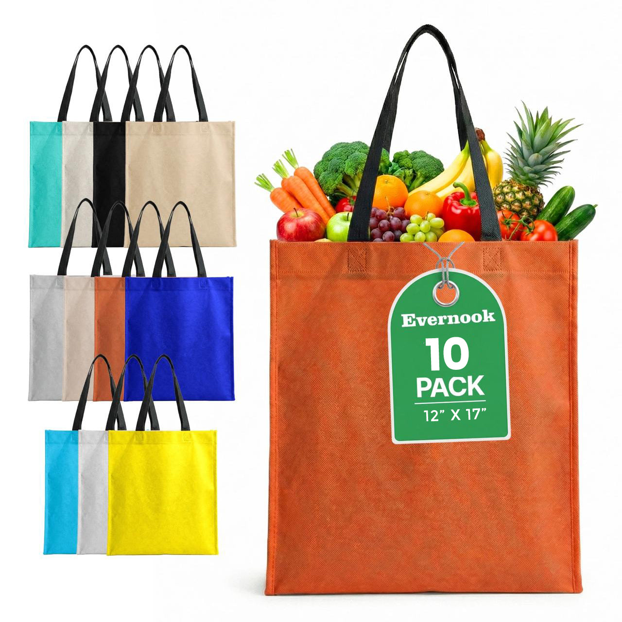 Tote Bags – Bulk Pack of 10 (12 x 17)
