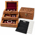 3-Layer Jewelry Box – Elegant Multi-Level Jewelry Organizer & Storage Case