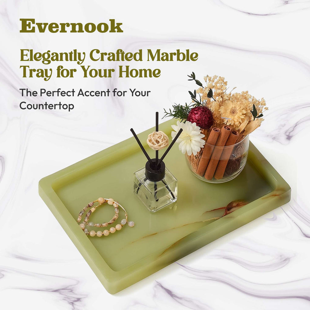 Olive Green Marble Vanity Multipurpose Tray