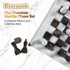 White Onyx & Cream Marble Chess Set