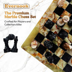 Green & Black Marble Chess Set