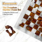 White & Rose Marble Chess Set