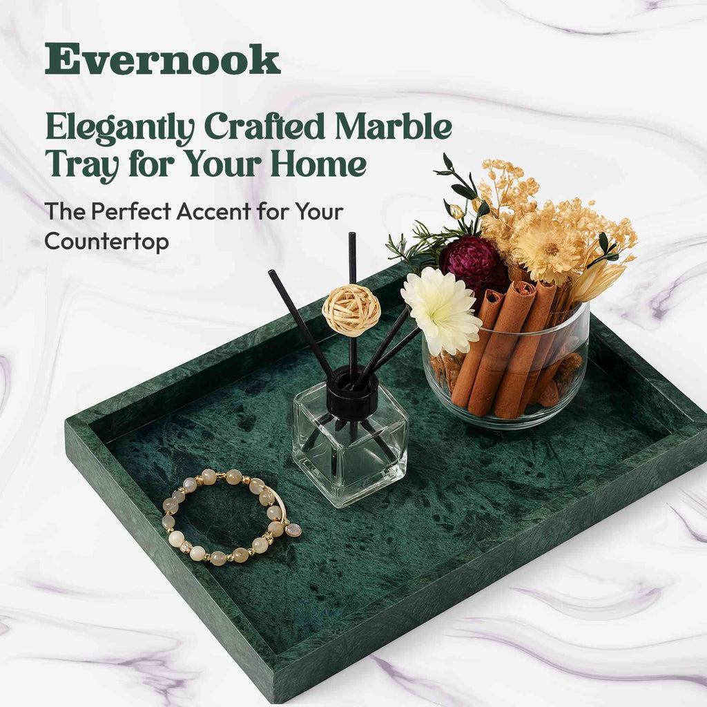 Deep Green Marble Vanity Multipurpose Tray