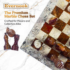 Cream & Rose Marble Chess Set