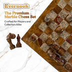 Red & Cream Marble Chess Set