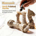 Black & Cream Marble Chess Set