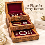 3-Layer Jewelry Box – Elegant Multi-Level Jewelry Organizer & Storage Case