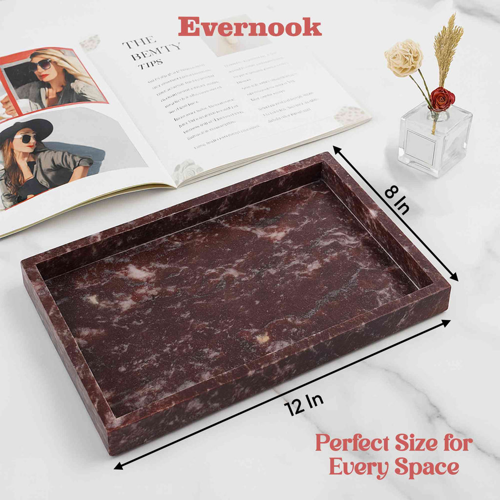Deep Red Marble Vanity Multipurpose Tray