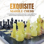 Black & Green Marble Chess Set
