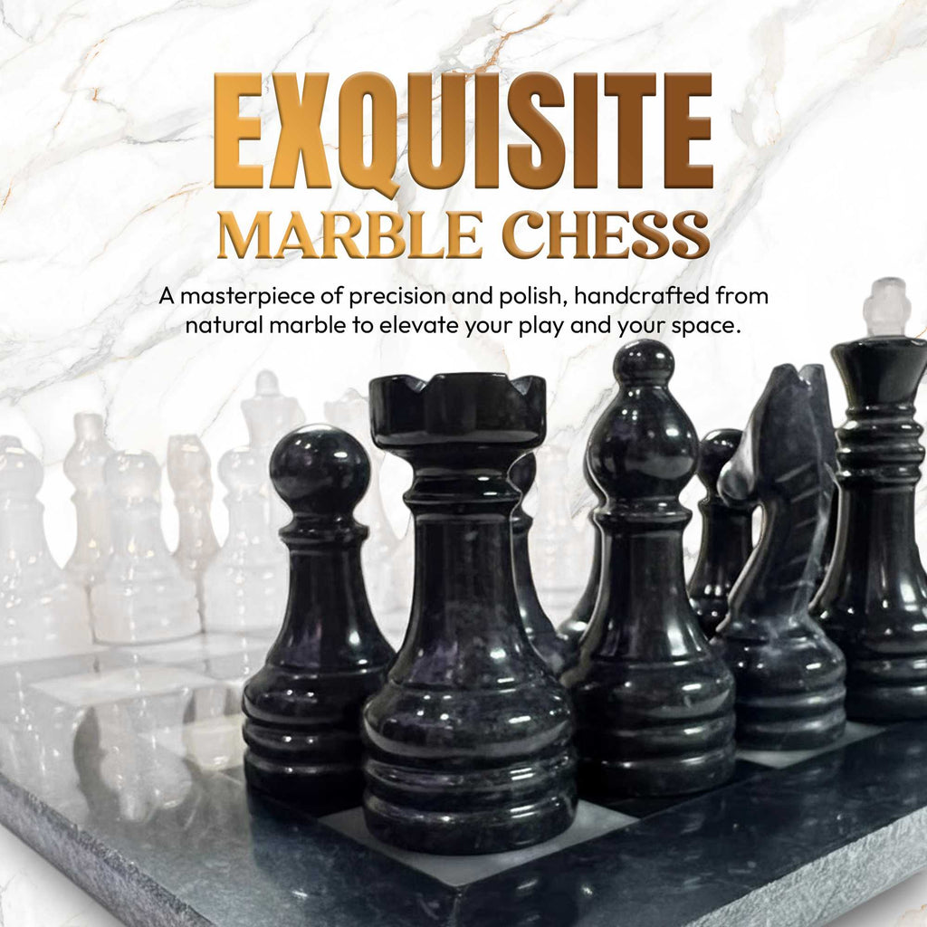 Black & White Marble Chess Set