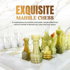 White & Green Marble Chess Set