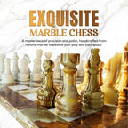 Green & White Marble Chess Set