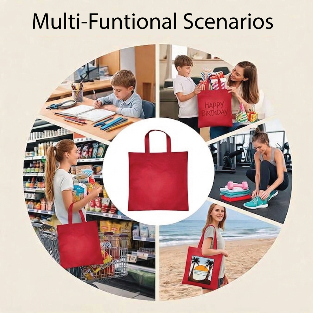 Slim Flat-Style Reusable Tote Bag