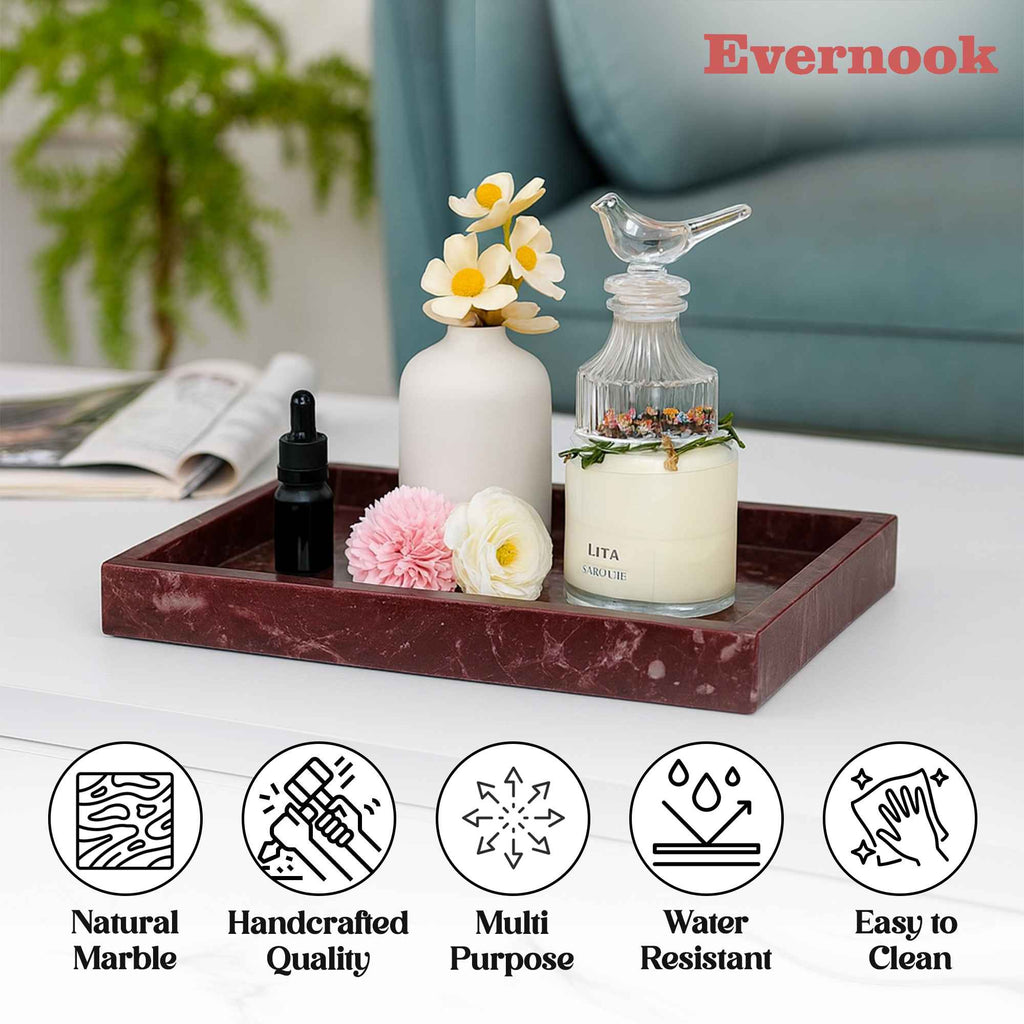 Deep Red Marble Vanity Multipurpose Tray