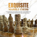 Red & Cream Marble Chess Set