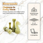 White & Green Marble Chess Set