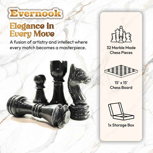 Black & White Marble Chess Set