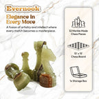 Black & Green Marble Chess Set