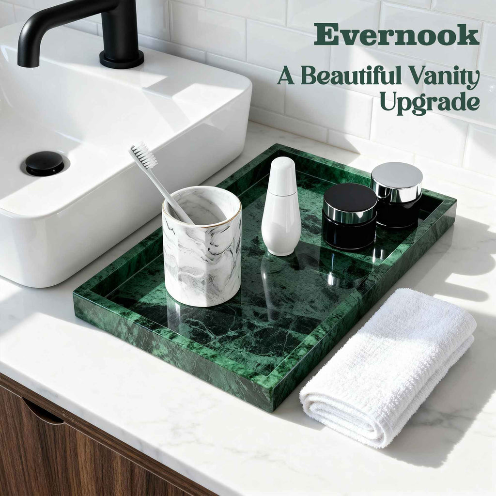 Deep Green Marble Vanity Multipurpose Tray