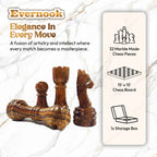 White & Rose Marble Chess Set