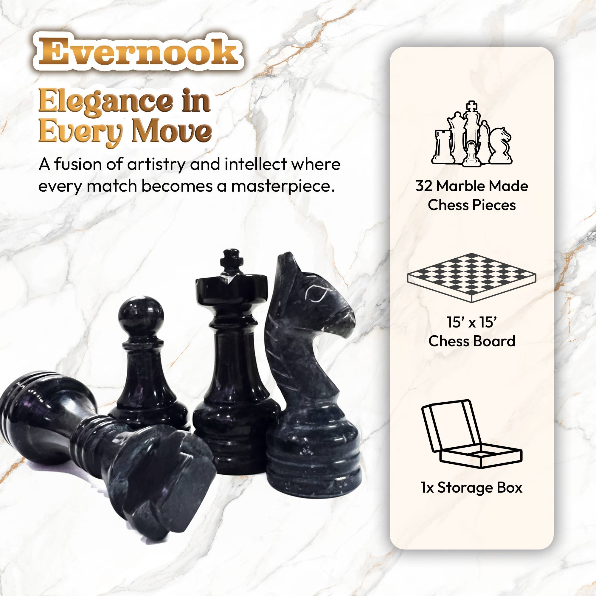 Onyx Blend Marble Chess Set