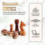 Cream & Rose Marble Chess Set