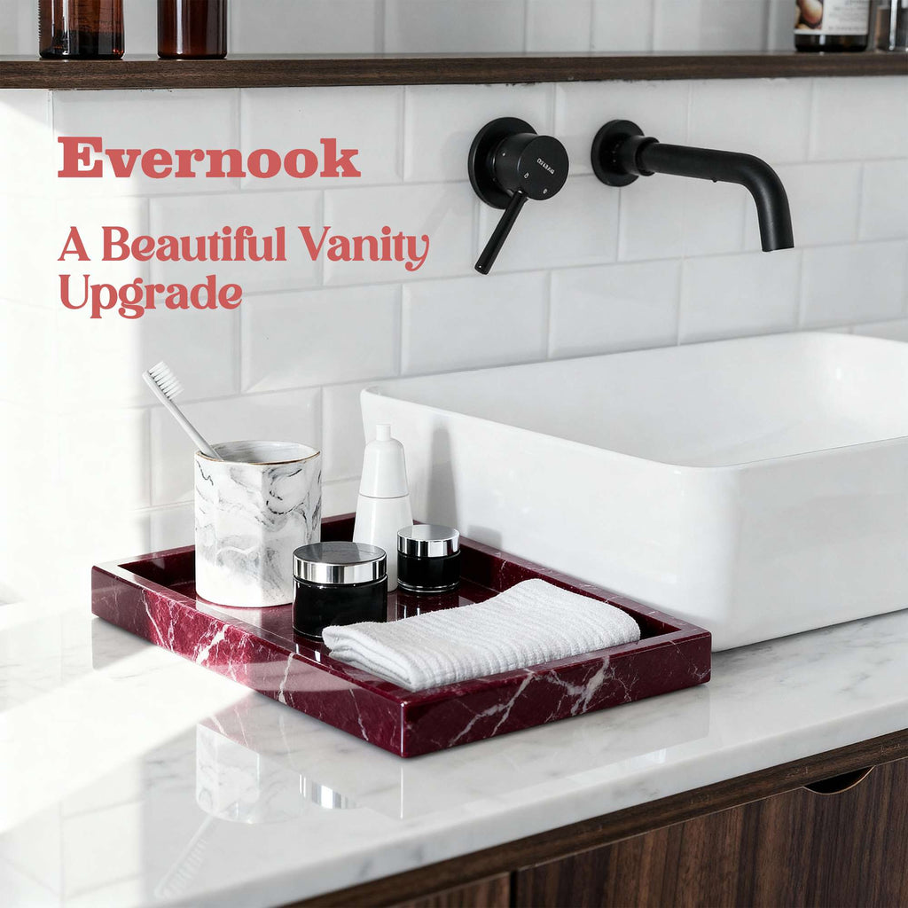 Deep Red Marble Vanity Multipurpose Tray