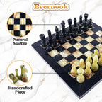 Black & Green Marble Chess Set