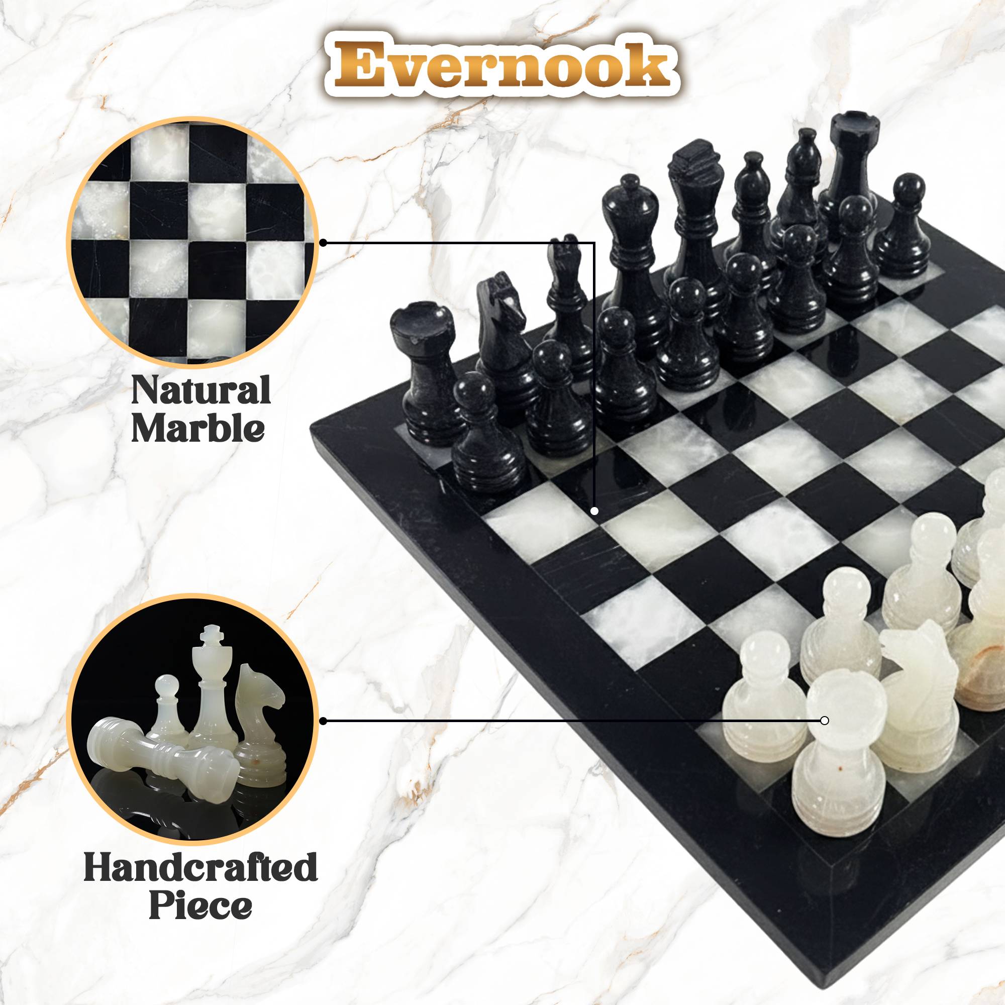 Onyx Blend Marble Chess Set