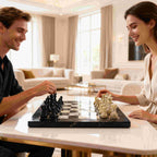 Black & Green Marble Chess Set