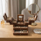 Evernook 4x8" Hand-Carved Cantilever Jewelry Chest