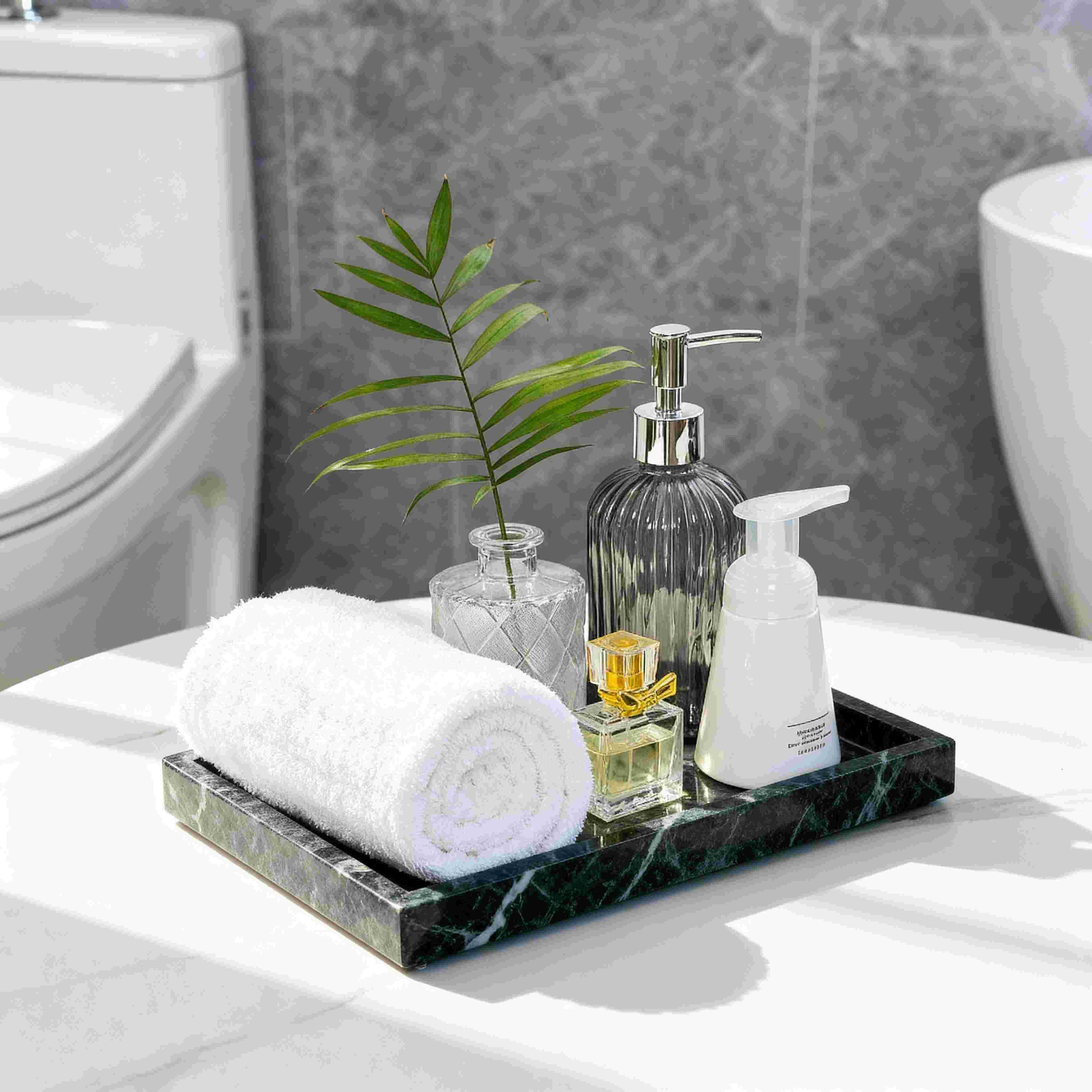 Deep Green Marble Vanity Multipurpose Tray