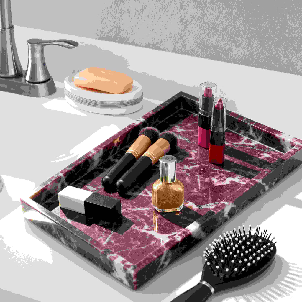 Deep Red Marble Vanity Multipurpose Tray