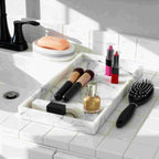 White Marble Vanity Multipurpose Tray