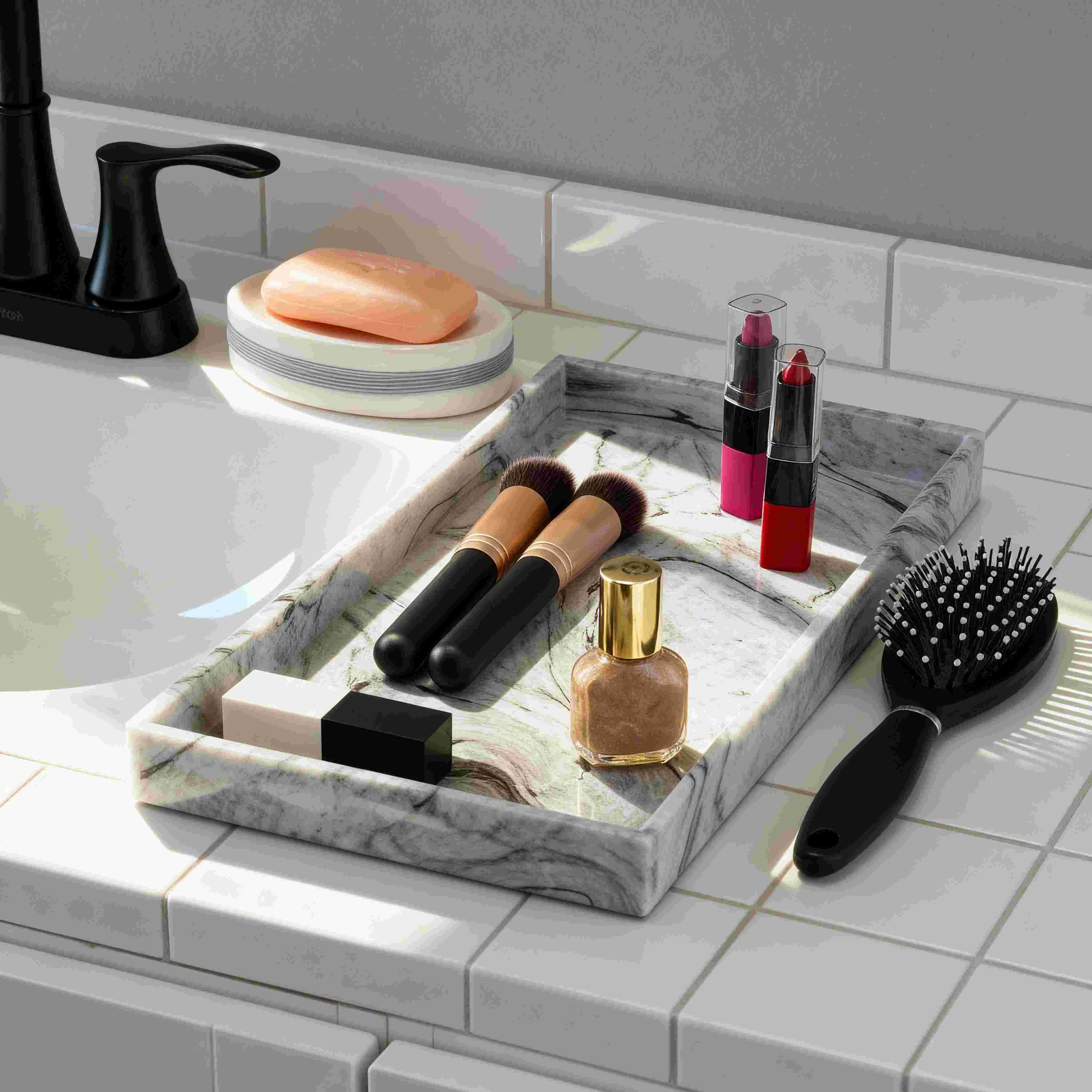 Grey Marble Vanity Multipurpose Tray – Evernook