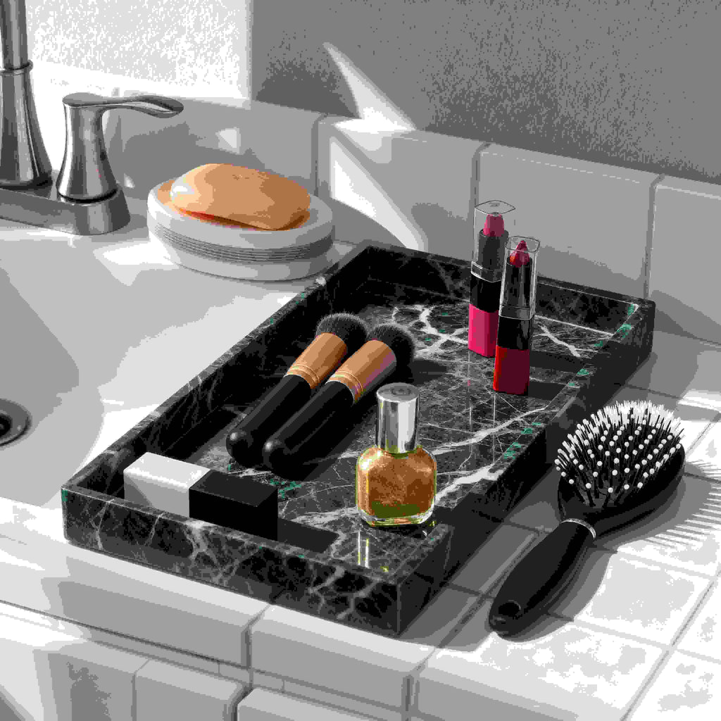 Deep Green Marble Vanity Multipurpose Tray