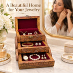 3-Layer Jewelry Box – Elegant Multi-Level Jewelry Organizer & Storage Case
