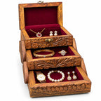 3-Layer Jewelry Box – Elegant Multi-Level Jewelry Organizer & Storage Case