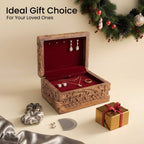 Handmade Carved Wooden Secret Lock Box