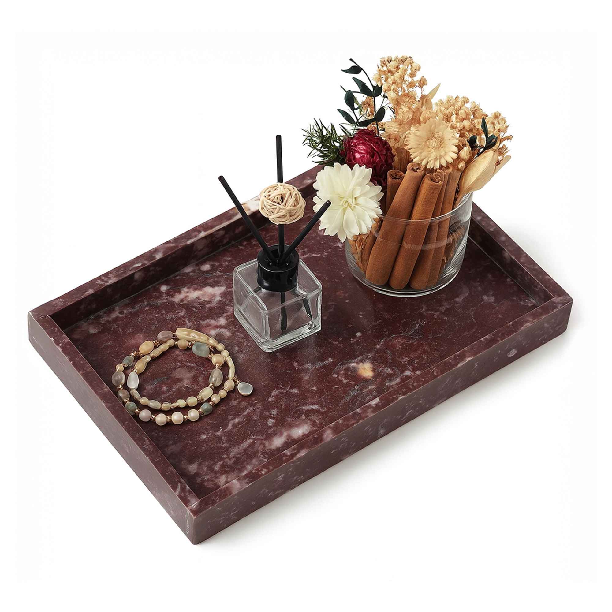 Deep Red Marble Vanity Multipurpose Tray