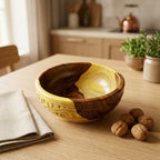 Pack of 3 Handcrafted Wooden Bowls + 2 Complimentary Tote Bags