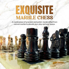 Green & Black Marble Chess Set Evernook 