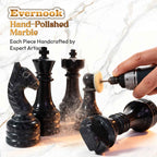 Green & Black Marble Chess Set Evernook 
